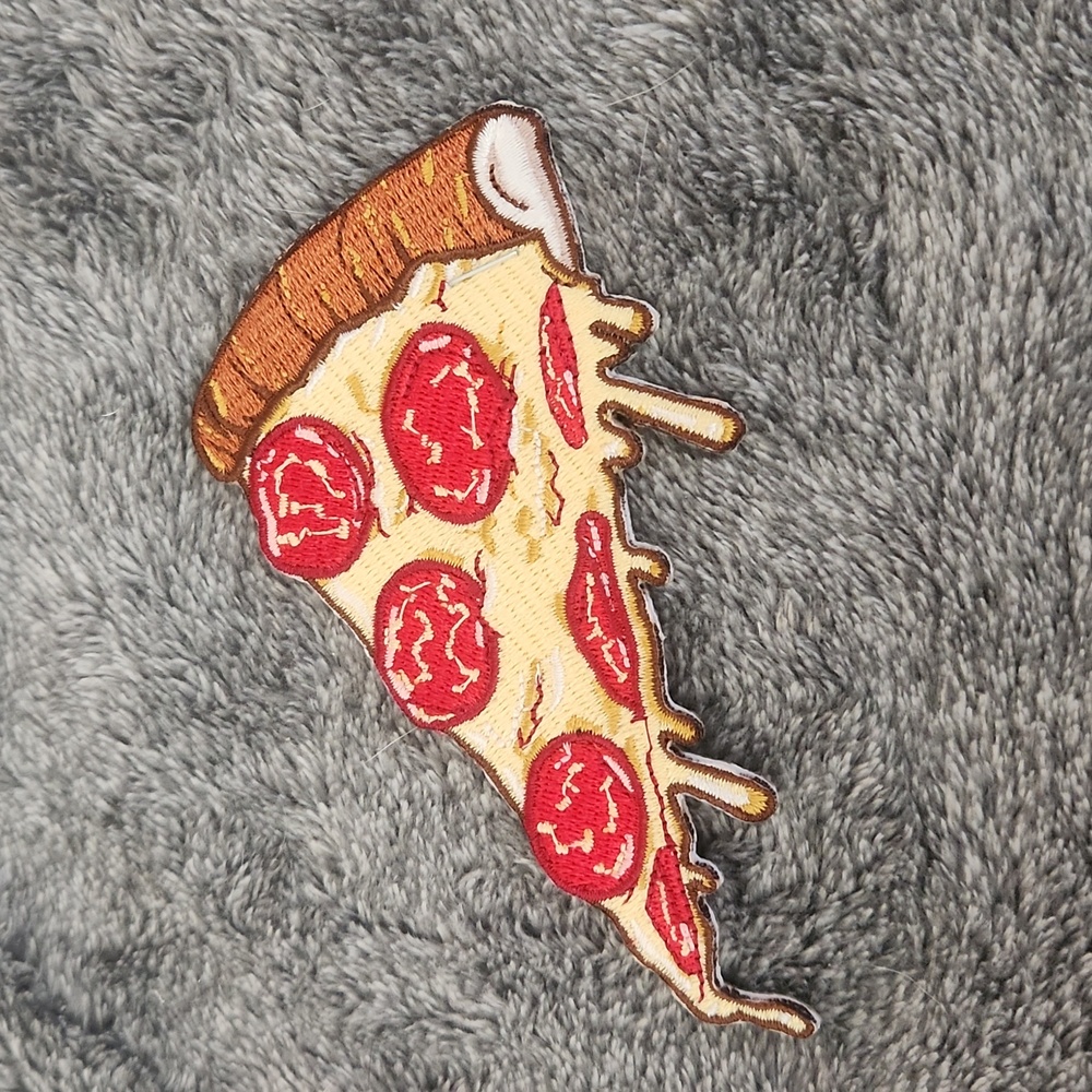 Pizza iron on patch